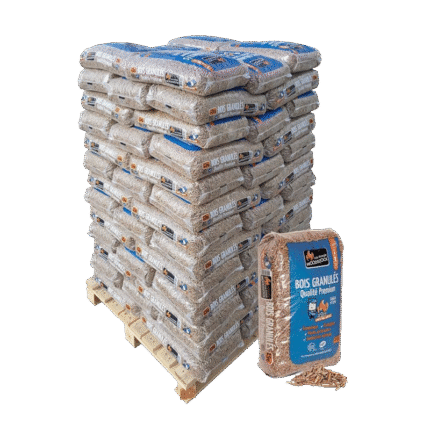 Französische Holzpellets Woodstock® Premium - Palette 1170kg (78 Säcke)