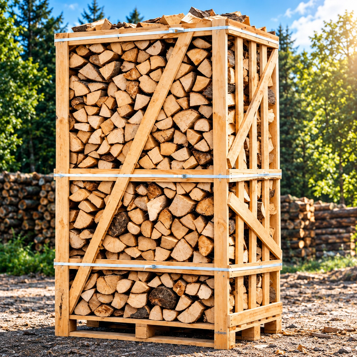 Brennholz auf Paletten Wagener Holz GmbH
