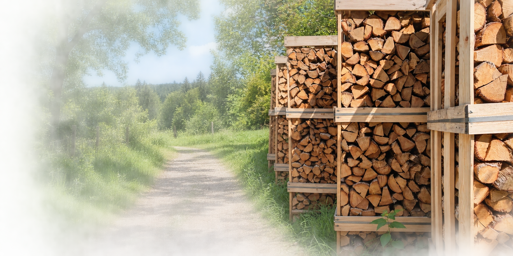 Kammergetrocknetes Brennholz auf Paletten Wagener Holz GmbH