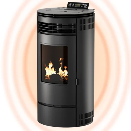 Pelletofen UMBRELLA PR8 – 8,6 kW Schwarz A+ mit Auto-Reinigungszyklus & Wochenprogramm